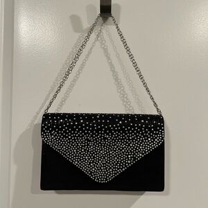 Elegant Black Rhinestone Clutch